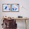 Stupell Industries Oval Lavender Blue Abstract 2 pc Framed Floater Canvas Wall Art Set Design by Melissa Wang